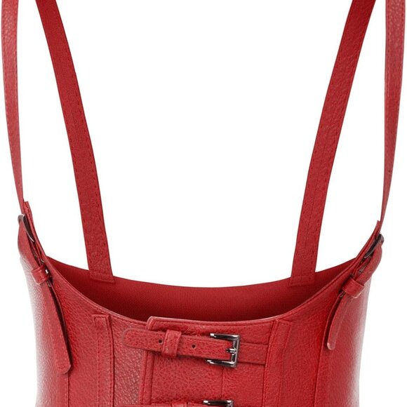 Women Fashion Faux Leather Waist Belt Steampunk Underbust Corset